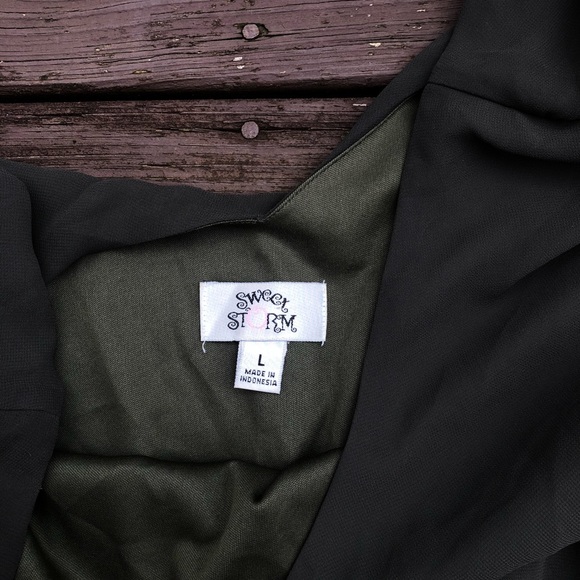 olive green sun dress - Picture 3 of 6